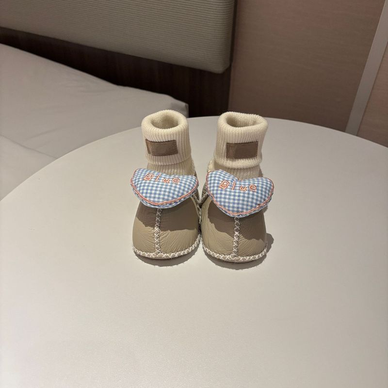 桑坡婴儿棉鞋羊皮毛一体步前鞋袜ins卡通男女宝宝软底毛毛鞋秋冬|undefined
