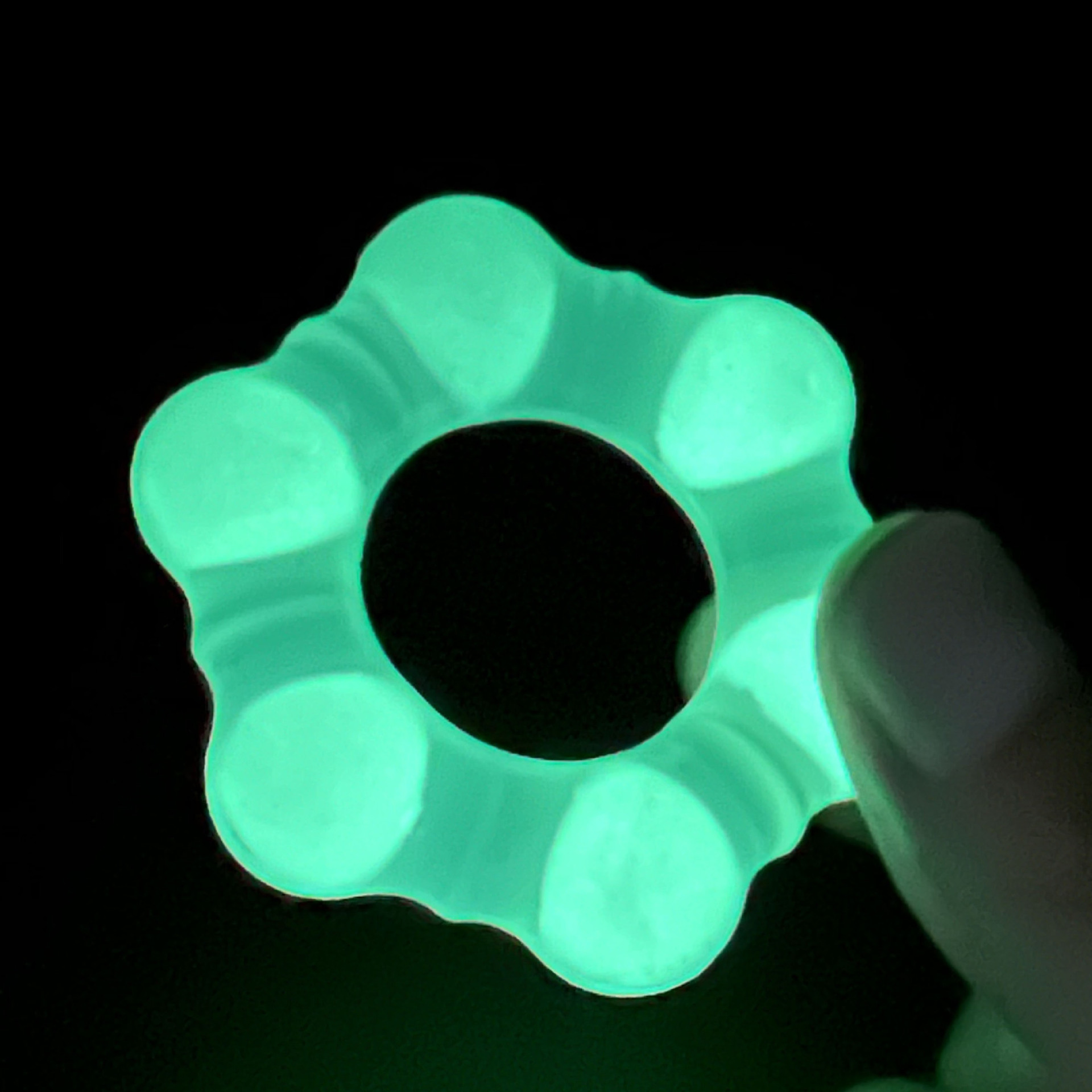 Luminous Liquid Silicone Locking Ring, Manual Delay Cock Ring for Men — detail image 7