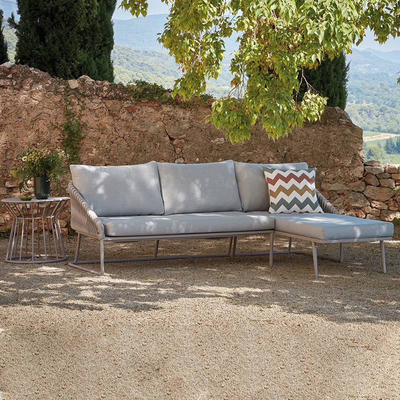 Sofá de patio exterior, conjunto de muebles de ocio para balcón de villa, sofá de ratán resistente al agua y al sol para terraza de jardín exterior. image 3