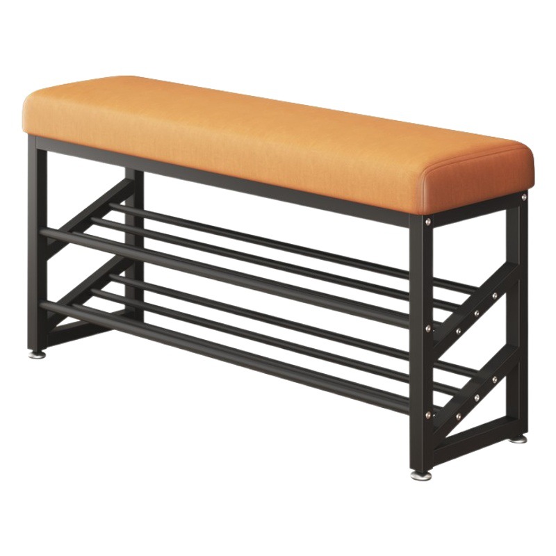Cambio de zapatos taburete casa puerta sentado zapato taburete de entrada hogar zapato gabinete asiento taburete integrado bolsa suave cojín zapato estante