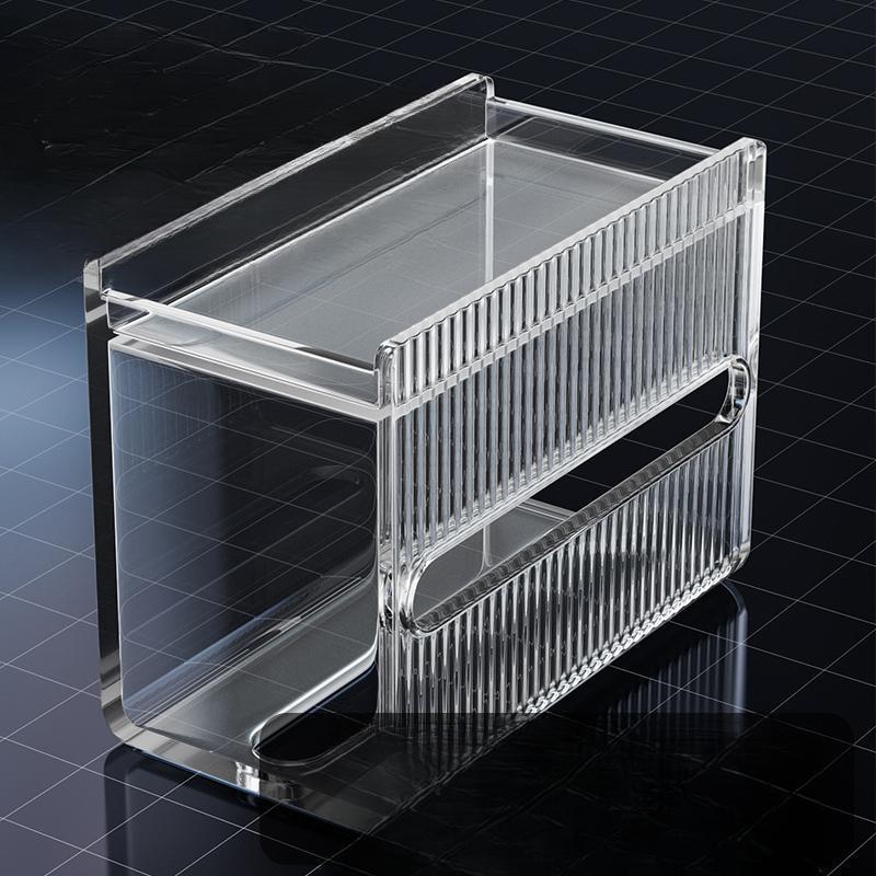 Tissue box, bathroom tissue storage box, wall-mounted high-end bathroom tissue dispenser, household toilet paper box, portable