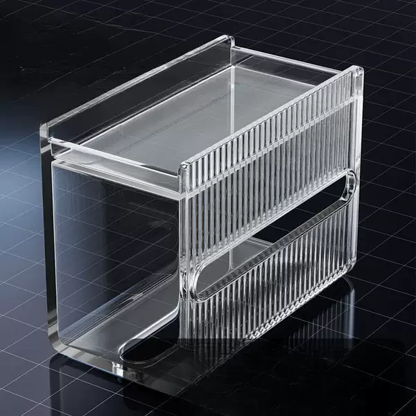Tissue box, bathroom tissue storage box, wall-mounted high-end bathroom tissue dispenser, household toilet paper box, portable