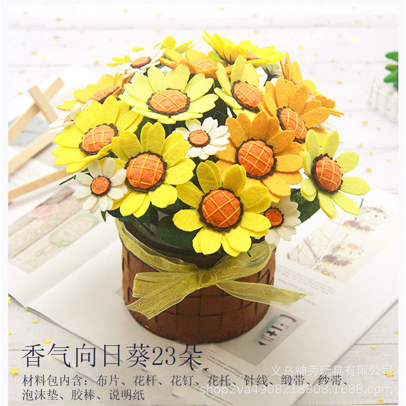 1 ramo adulto regalo Clavel ramo Corte libre no tejido hecho a mano DIY material creativo paquete