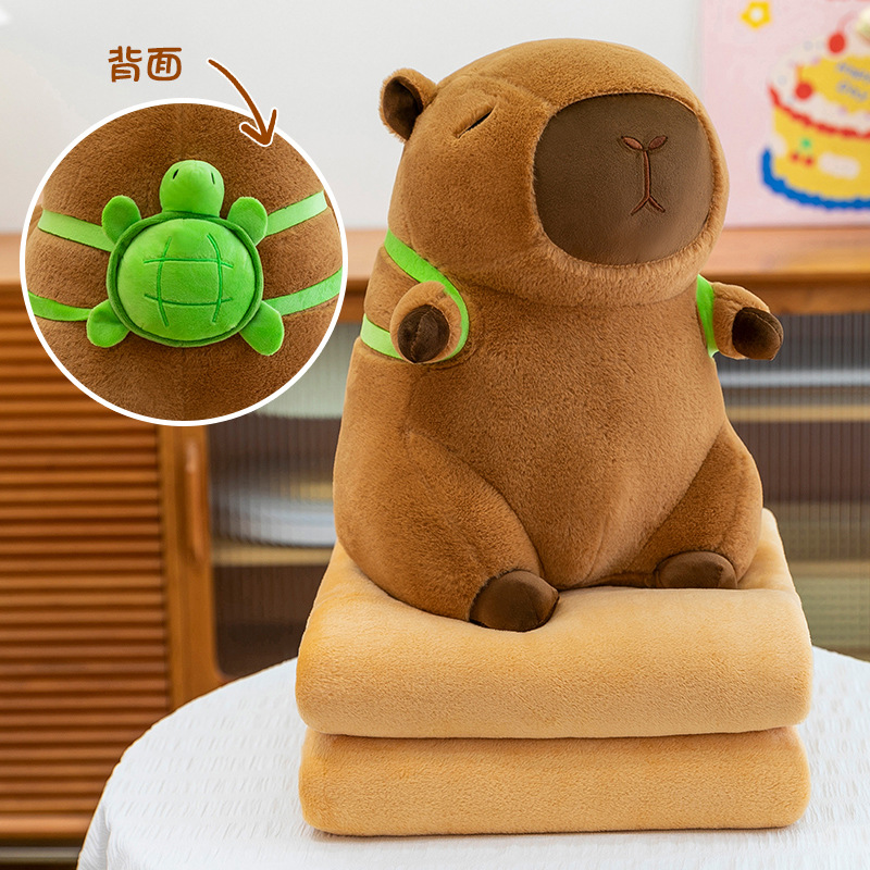 Manta de aire acondicionado de dibujos animados, almohada, edredón, almohada de siesta multifuncional dos en uno, venta directa de fábrica, comercio exterior al por mayor