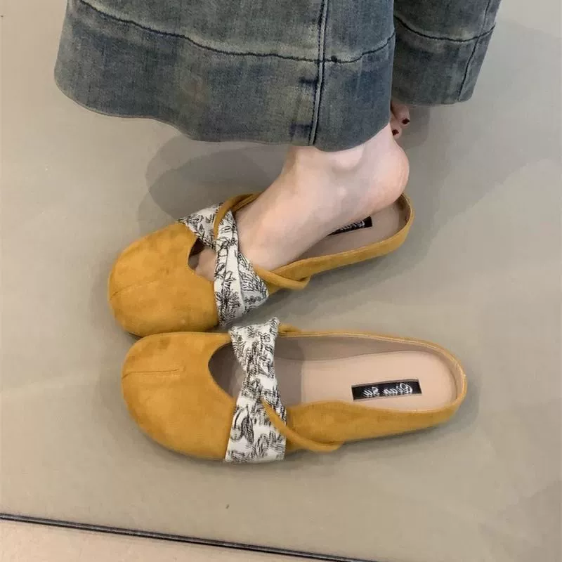 Шлёпанцы, летняя обувь, французский стиль, мягкая подошва