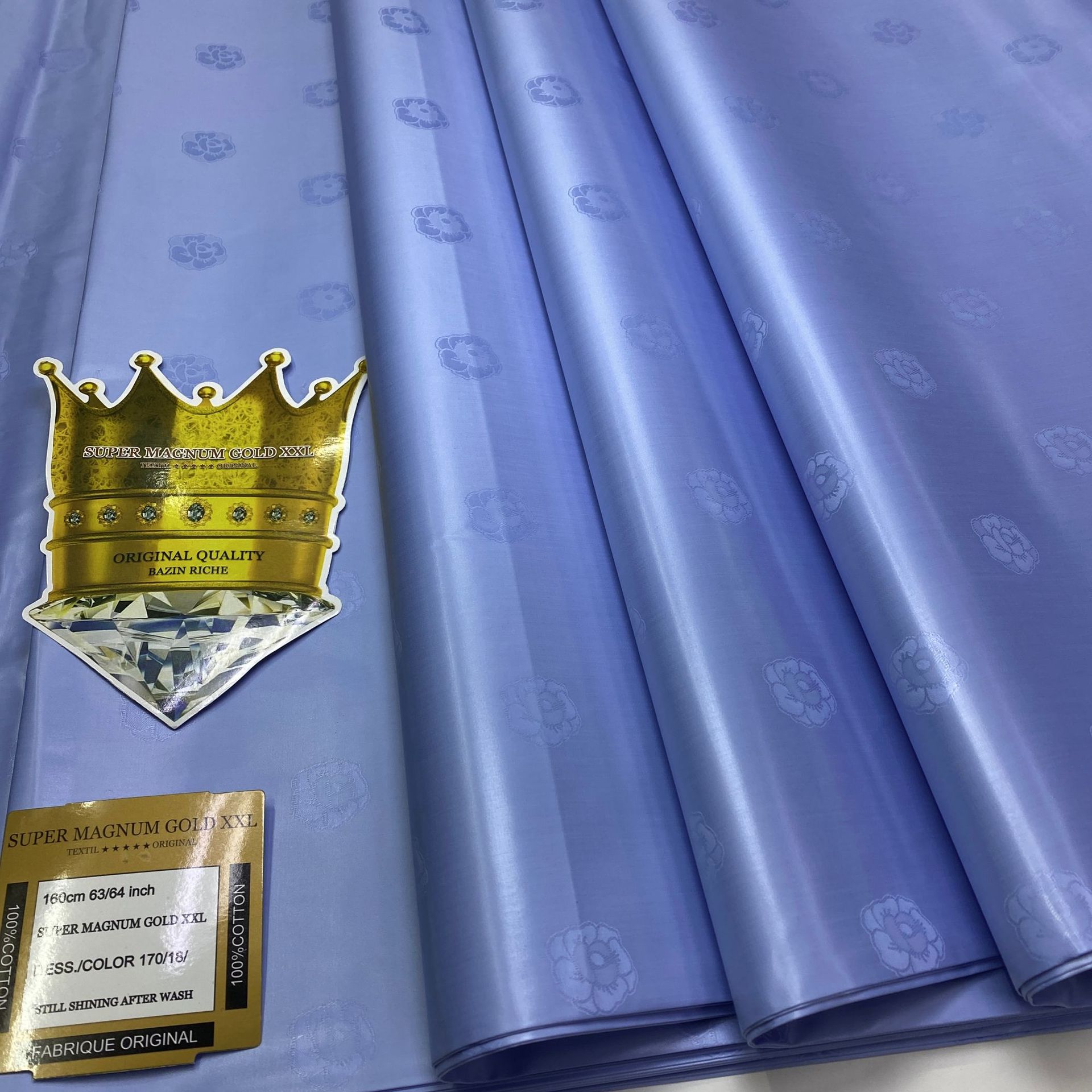 100%棉Bazin Riche  High Quality African Fabric 非洲提花巴赞