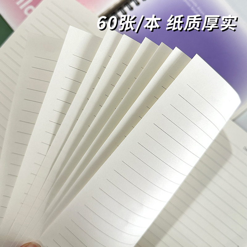 Cuaderno de cuadernos de bobina gruesa B5 cuaderno de cuadernos de línea horizontal de tamaño grande para estudiantes de escuela secundaria y secundaria cuaderno práctico