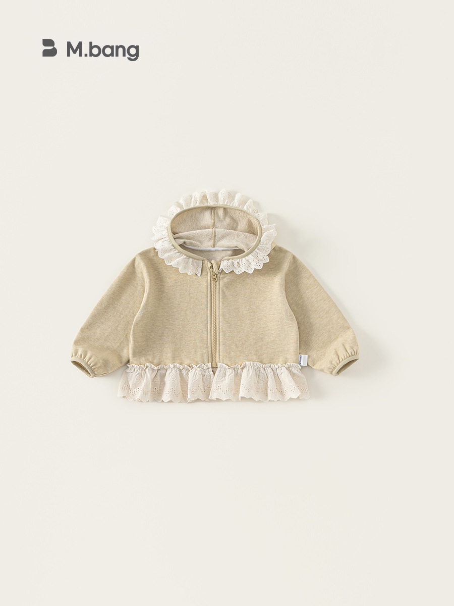 Youbao ropa para niños chaqueta para niñas primavera nuevo estilo con capucha encaje mujer bebé primavera y otoño suéter para niños top