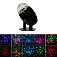 LED水晶魔球灯自走三色RGB小魔球KTVDJ蹦迪灯七彩旋转舞台灯幻彩