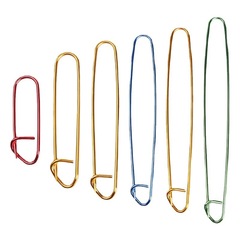 Manufacturer wholesale colored aluminum safety pins handmade DIY braiding tools sweater anti-detaching safety pins safety pin anti-fraying needle