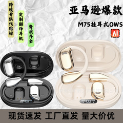Teumクロスボーダーm 75翻訳bluetoothイヤホン耳掛け式OWS翻訳144言語デジタル表示AI bluetoothイヤホン