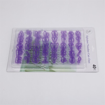 40pcs字母数字塑料饼干模具 符号翻糖蛋糕装饰印花模 DIY烘焙工具|ru