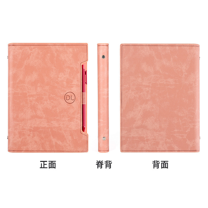 活页本可拆卸商务办公皮面笔记本A5礼品笔记学生记事本送礼印LOGO|undefined