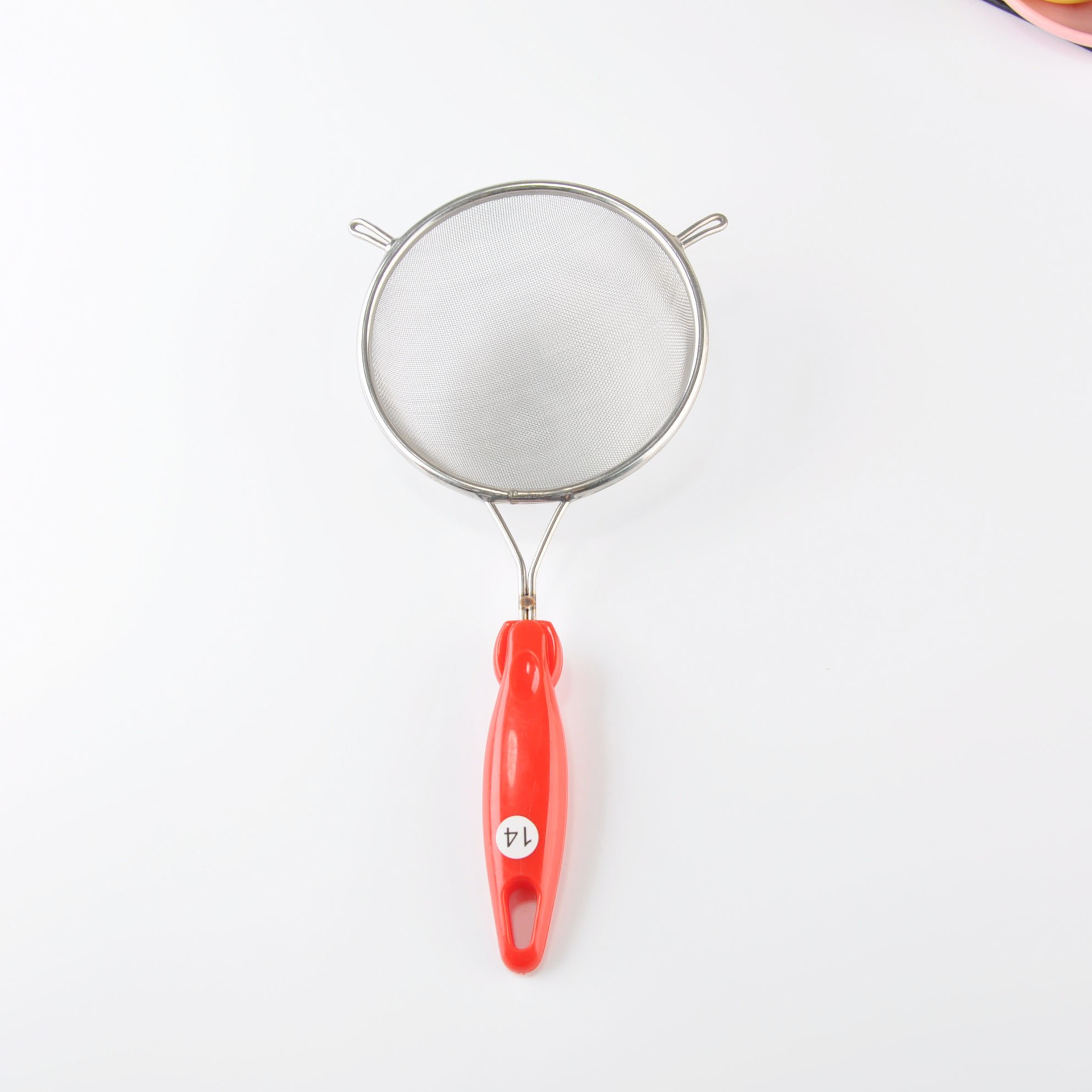 14 # 빨간색 플라스틱 핸들 나비 메쉬 누출