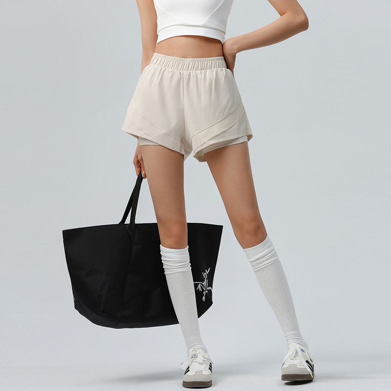 Women's Sports Shorts Anti-Exposure High-Waisted Loose Professional Running Tennis Yoga Fitness Cycling Shorts Summer