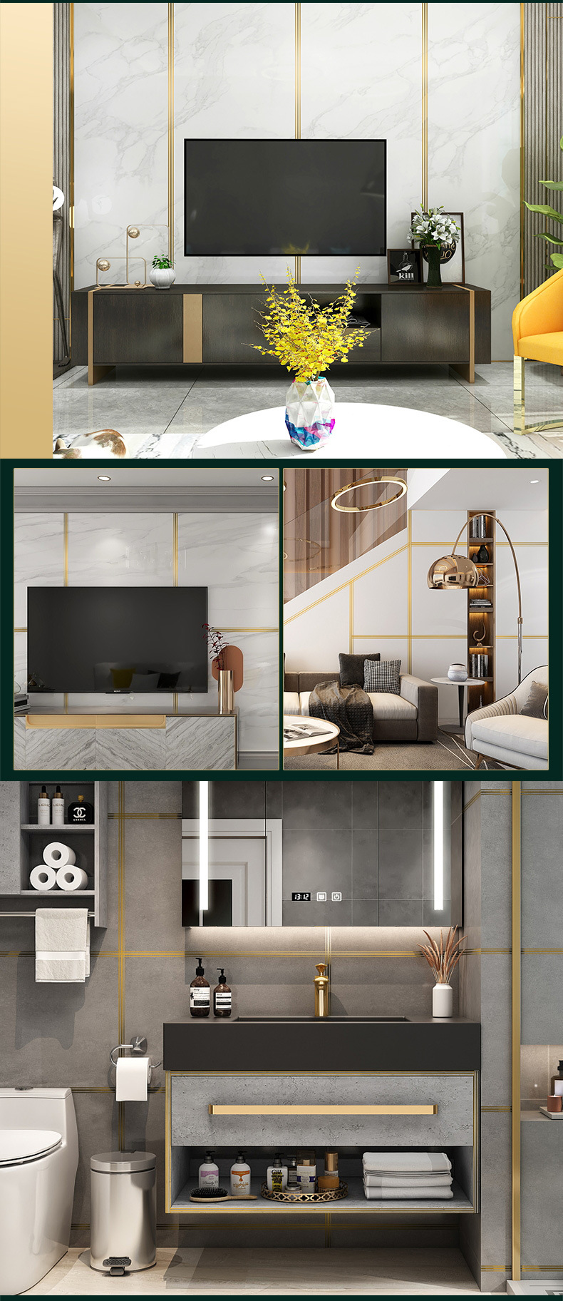 Manufacturer Wholesale For Living Room Floors, Decorative Tile Stickers, Self-adhesive Waterproof Seam Stickers_maomaolike.com