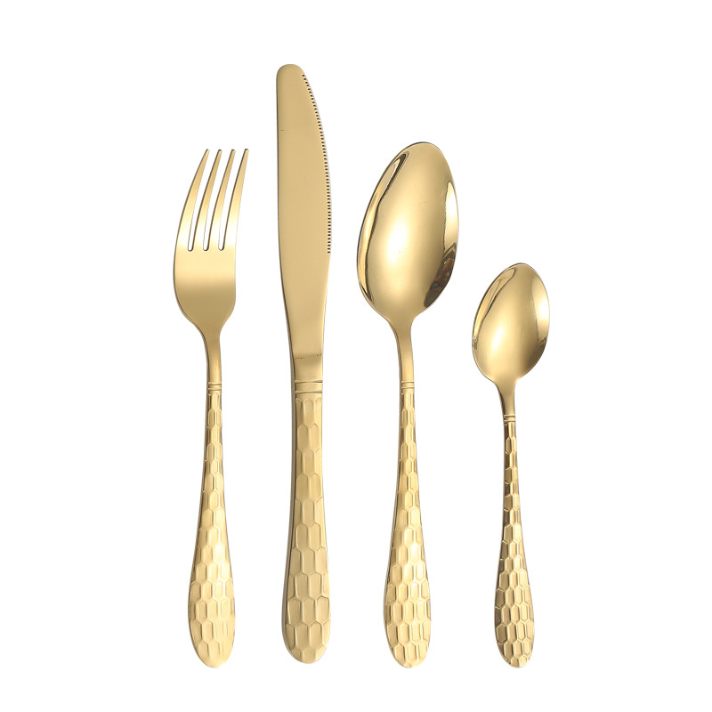 Productos de venta caliente de comercio electrónico transfronterizo cubiertos de acero inoxidable 16 / 24 juegos de cubo de agua 4 juegos de cuchillo y tenedor de cucharas