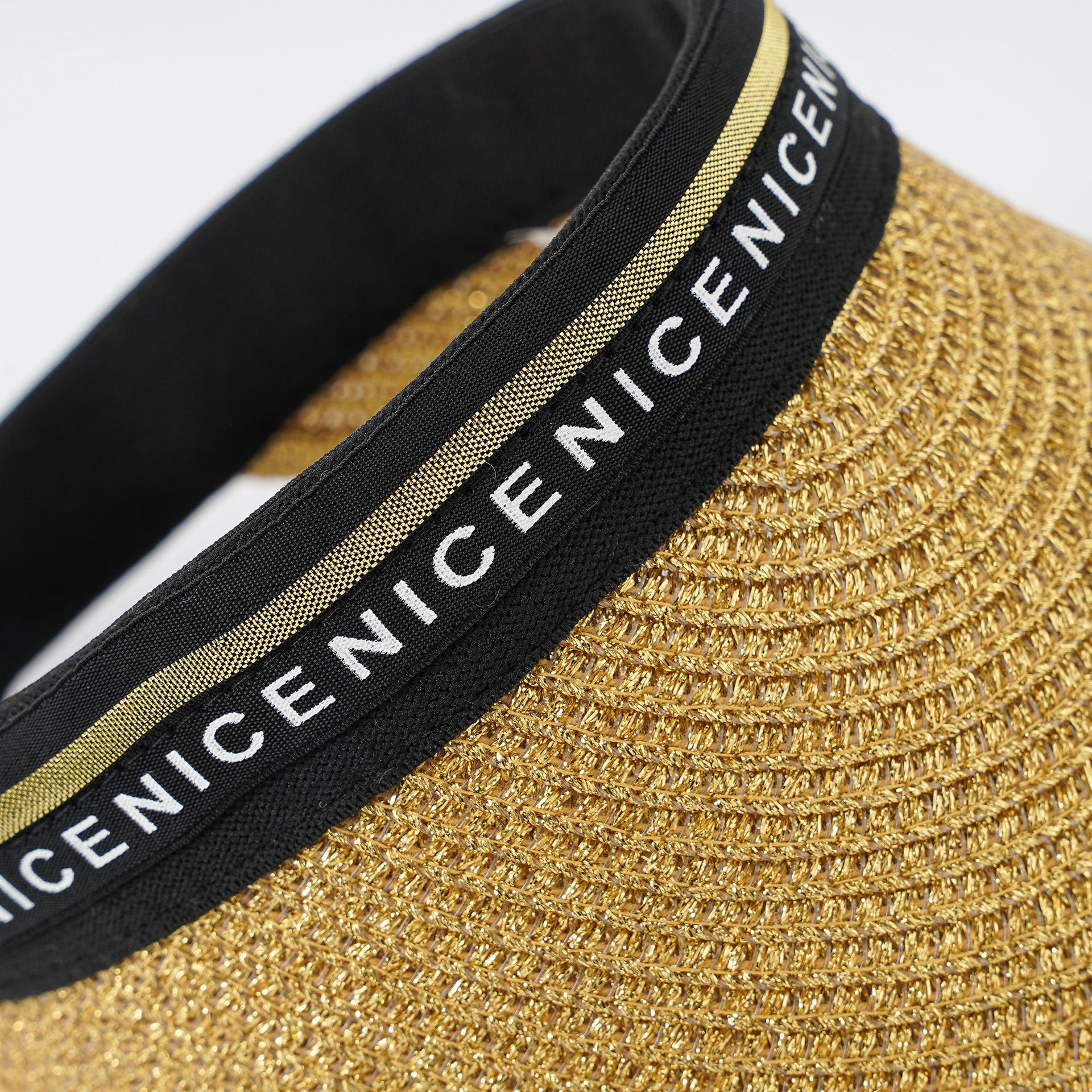 Sombrero de paja de verano sombrero de paja estilo coreano carta diadema sombrero de paja playa vacaciones protección solar