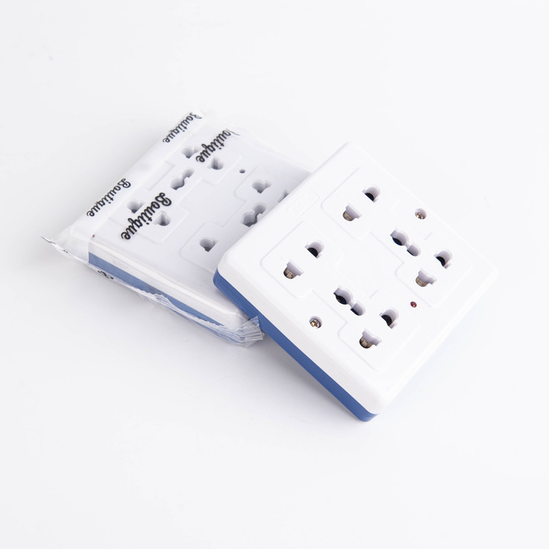 Foreign trade socket integrated ten-hole double-row AB material with light row European-style Jack Thailand Cambodia row wholesale
