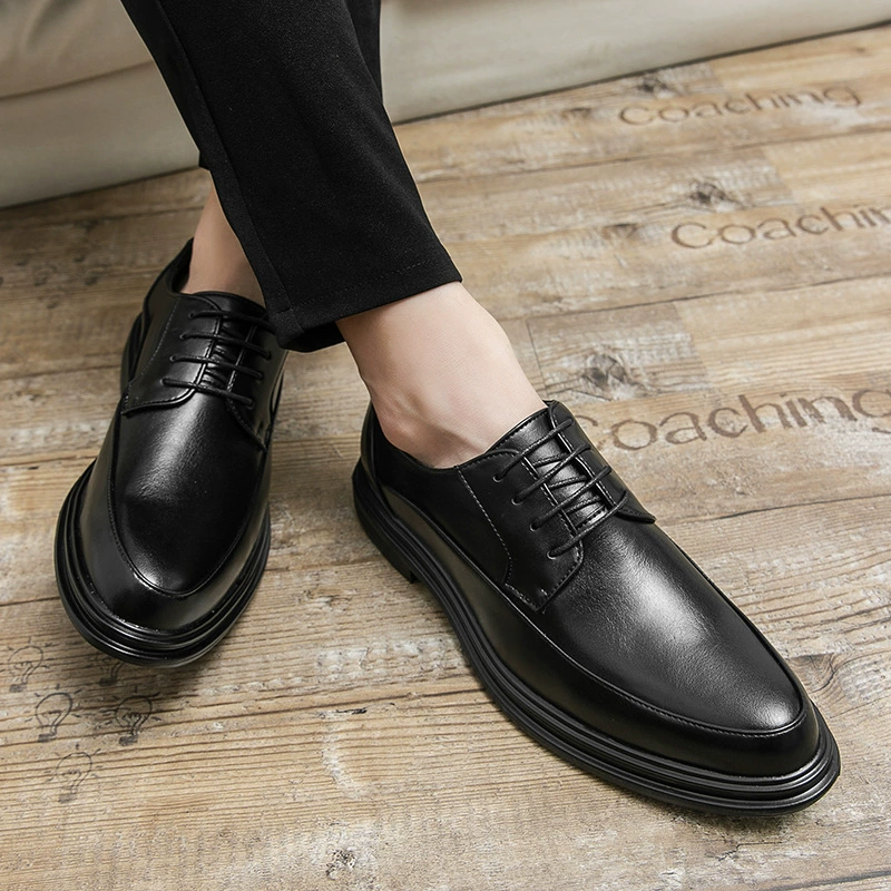2022 весенние кожаные туфли мужские стилист с острым носком в Корейском стиле модная британская деловая официальная одежда мужская обувь свадебные туфли для жениха