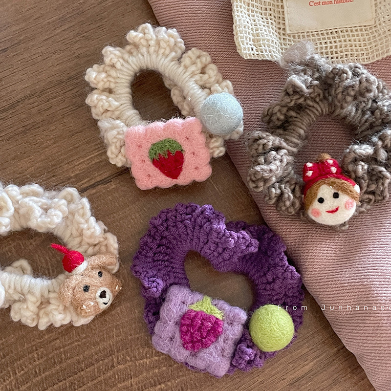 Cute Strawberry Pineapple Grape Yarn Hair Tie display picture 1