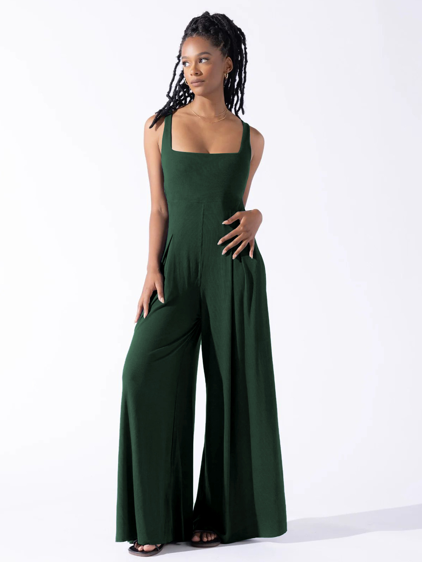 Women's Daily Street Simple Style Streetwear Solid Color Full Length Jumpsuits display picture 25