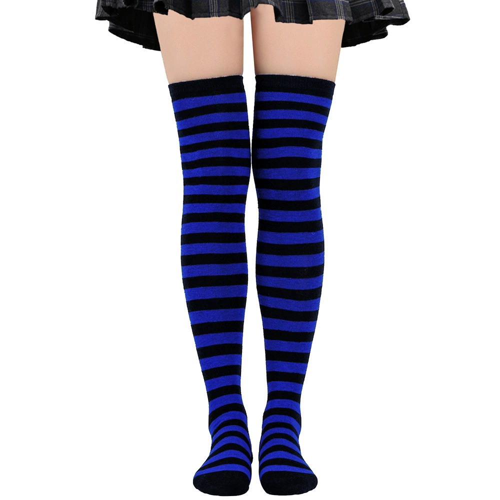 Knee-high Socks Japanese Style, Striped Cosplay & Halloween, Tube 50 cm, Polyester