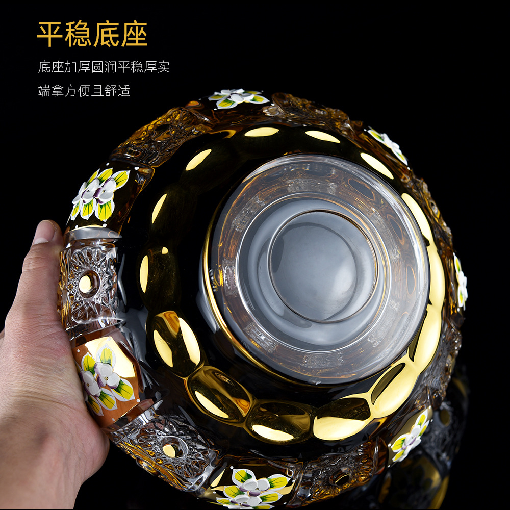 真金太阳花装饰果斗 现代简约家居用品摆件 ins软装描金家居制品