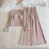 8692#Mist Velvet Soft Purple Set (Fixed Breast Pad) Double-sided Island Velvet