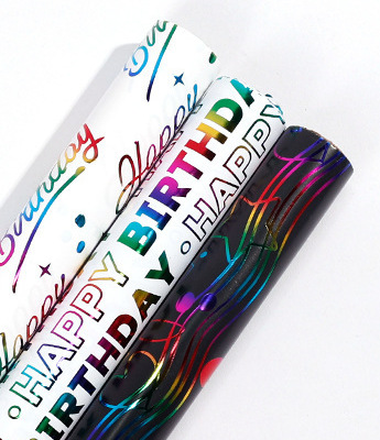Papel de regalo de la fiesta de cumpleaños feliz de Amazon Día de San Valentín colorido dorado decoración caja de regalo traje de papel de regalo