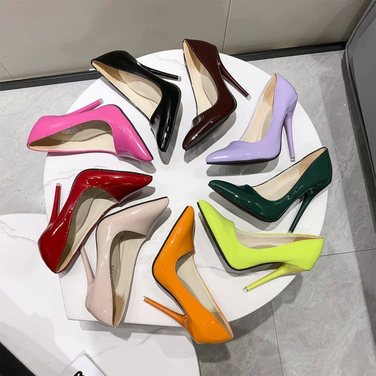 Внешняя торговля туфли на высоком каблуке больших размеров женские 2022 осень шпильки остроносые туфли на супер высоком каблуке модная Европейская и американская женская обувь оптом