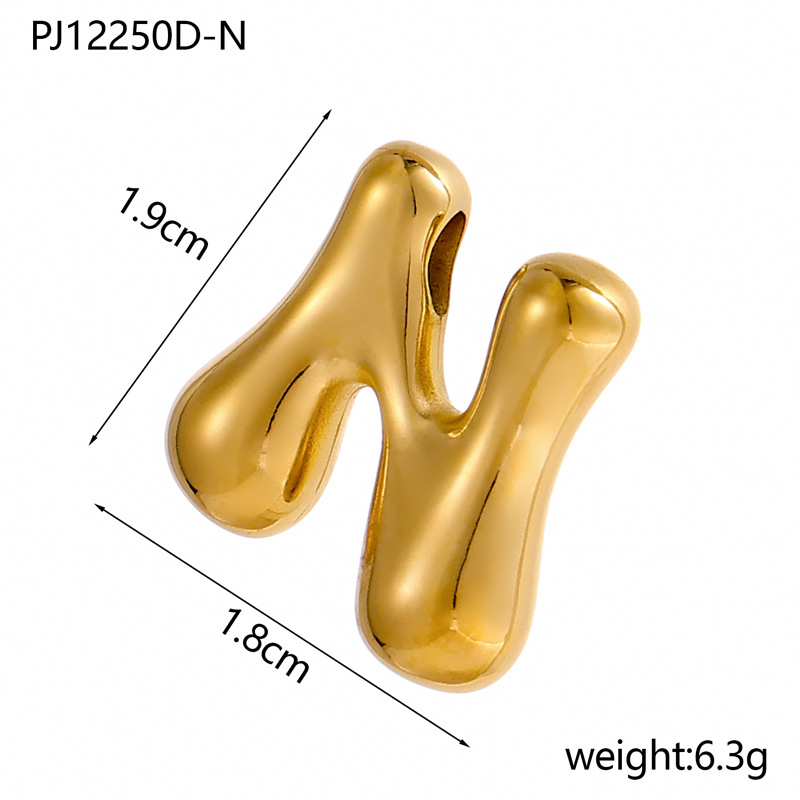 6g Weight Pendant Jewelry Making Type DIY Ornament Accessories Classification 1 Piece Quantity 304 Stainless Steel Material Letter Pattern All Seasons Season Plating Design Classic Style Style 1 Piece 304 Stainless Steel Letter Pendant DIY Ornament Accessories 15