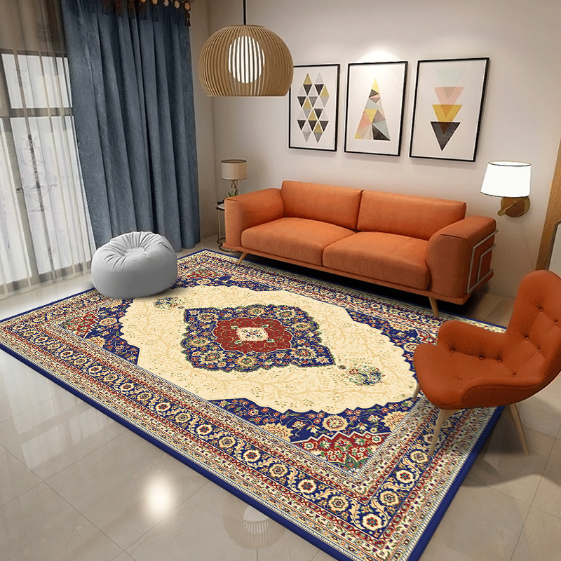 Stile vintage nordico boho europeo per soggiorno, tavolino da caffè, camera da letto, tappeto da comodino, arredamento vintage di lusso leggero, stile americano di alta gamma_voghion.com