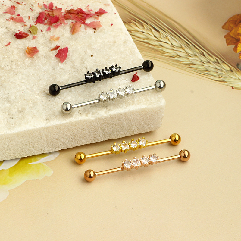 Labret piercing jewelry detail image