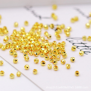 High color retention 18K gold-wrapped laser beads cut beads diy handmade cut loose beads bracelet necklace spacer beads wholesale