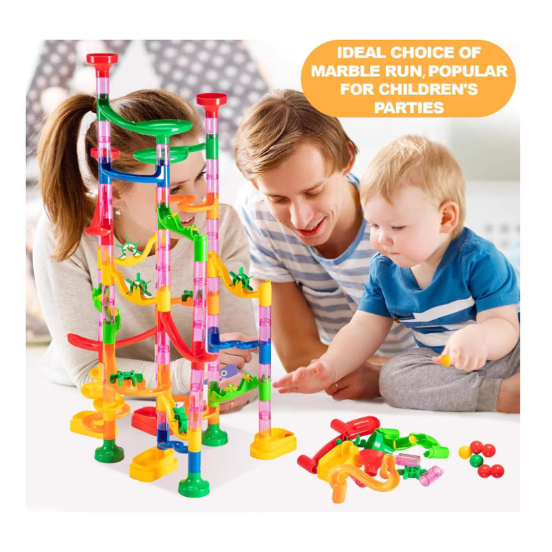 Cross-Border Amazon Track Slide Ball Children's Toys Men's Educational Maze Versatile Three-Dimensional Assembled Building Blocks Wholesale