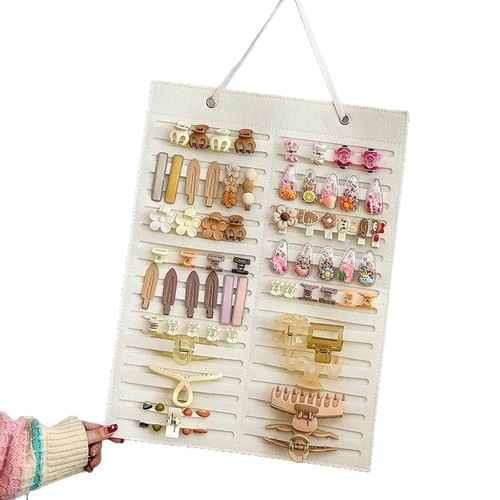 Hair clip storage wall-mounted children's hairpins and headbands large-capacity jewelry organizer hair ring clips hair accessory hanging bag