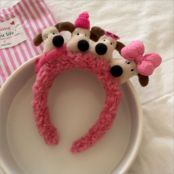 FG89-Cachorro tridimensional rojo rosa