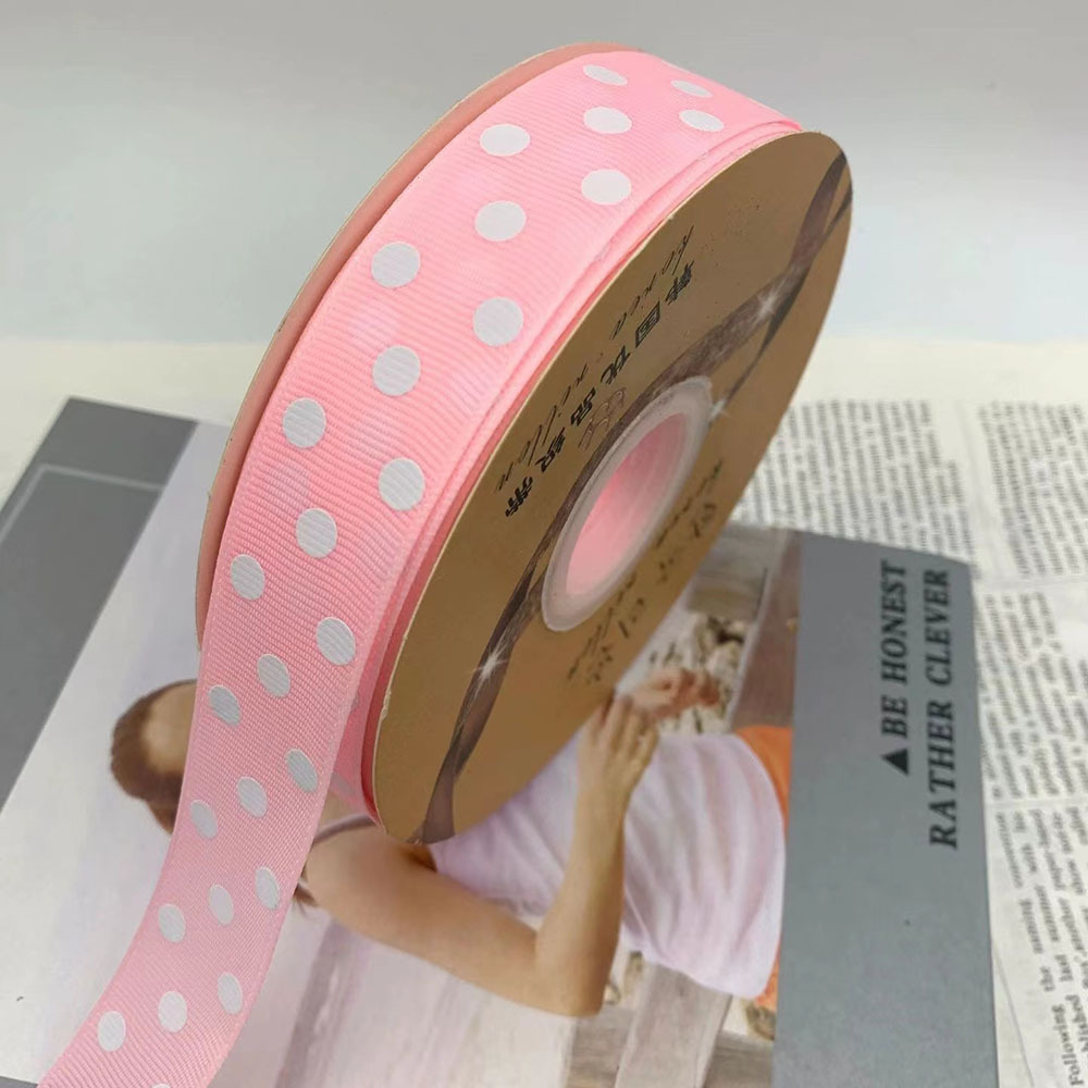 2,5 cm punto cinta clásico Polka Dot impresión juguete Ropa Decoración Accesorios embalaje DIY hilo cinturón al por mayor