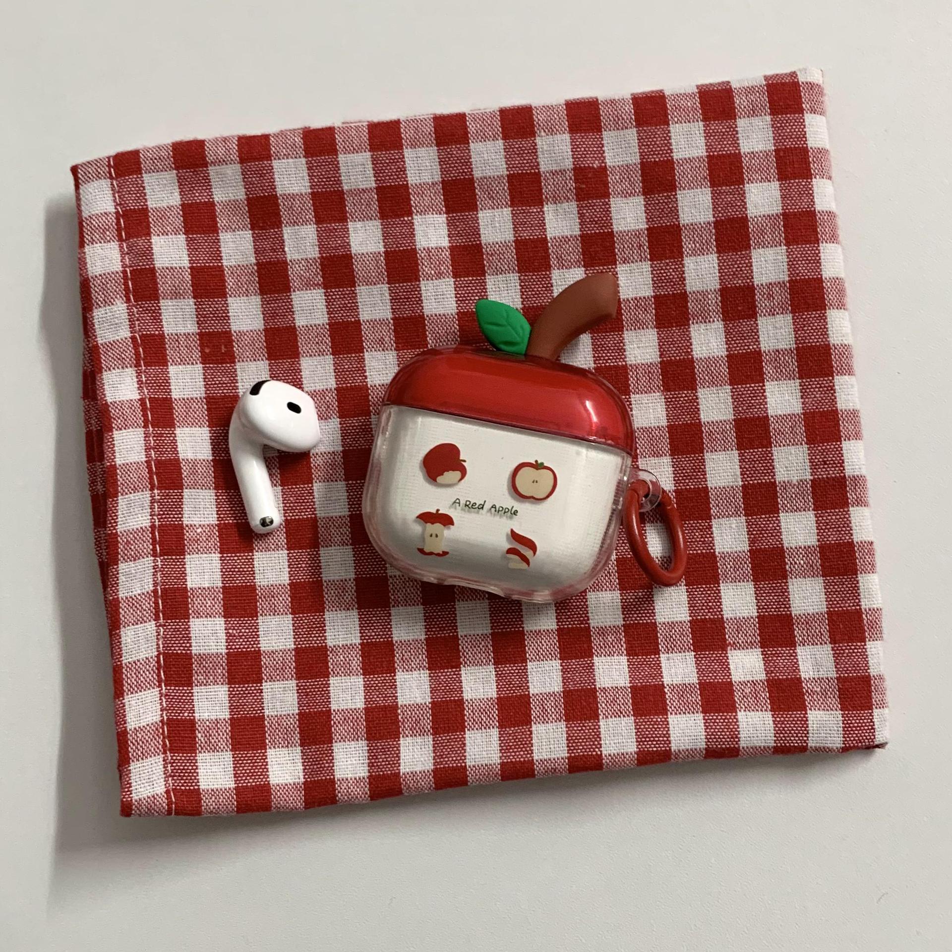 Ins cabello pequeño y fresco de cuatro cuadrados Apple para Airpods nueva funda para auriculares de 3/4 generación Pro2 tridimensional 1/2 generación nueva