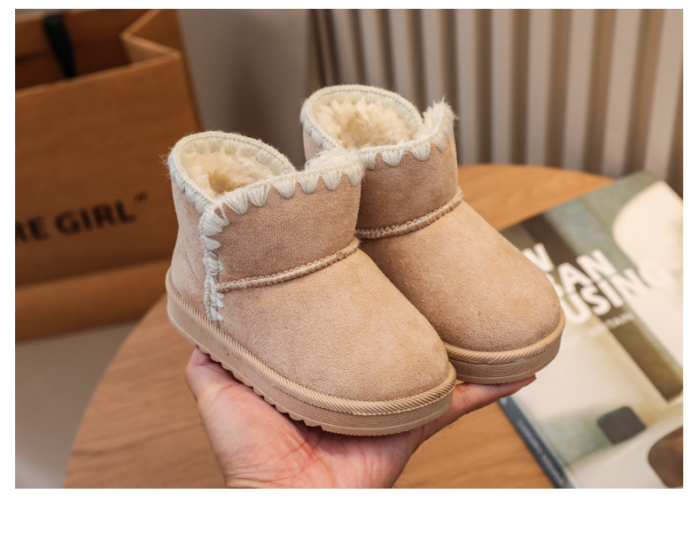 Girls Thick Snow Boots With Plush Lining For Winter Comfort_voghion.com