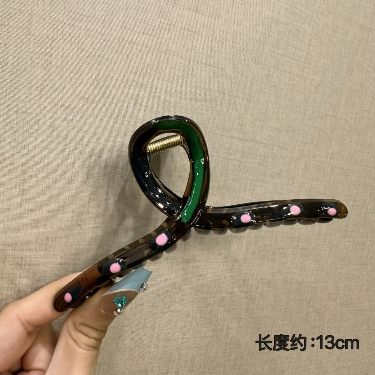 Wave dot cross green-13cm