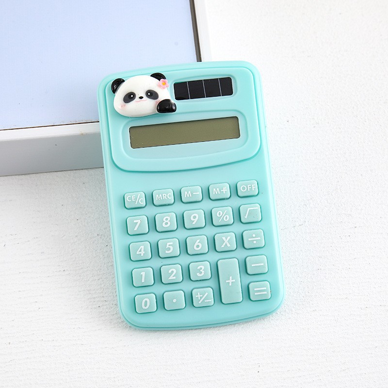 Calculadora mini de dibujos animados, diseño creativo para estudiantes