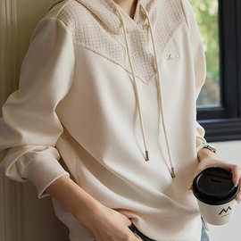 松弛感解构连帽卫衣2024秋季新款韩版休闲设计感帽衫百搭长袖上衣