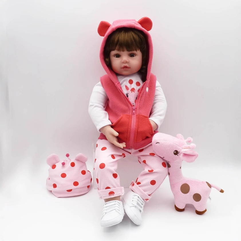 Bebe muñeca renacido NIÑO 47cm silicona suave renacido bebé muñeca