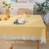 T-shaped grid-yellow [upgraded non-bleached raw cotton]
