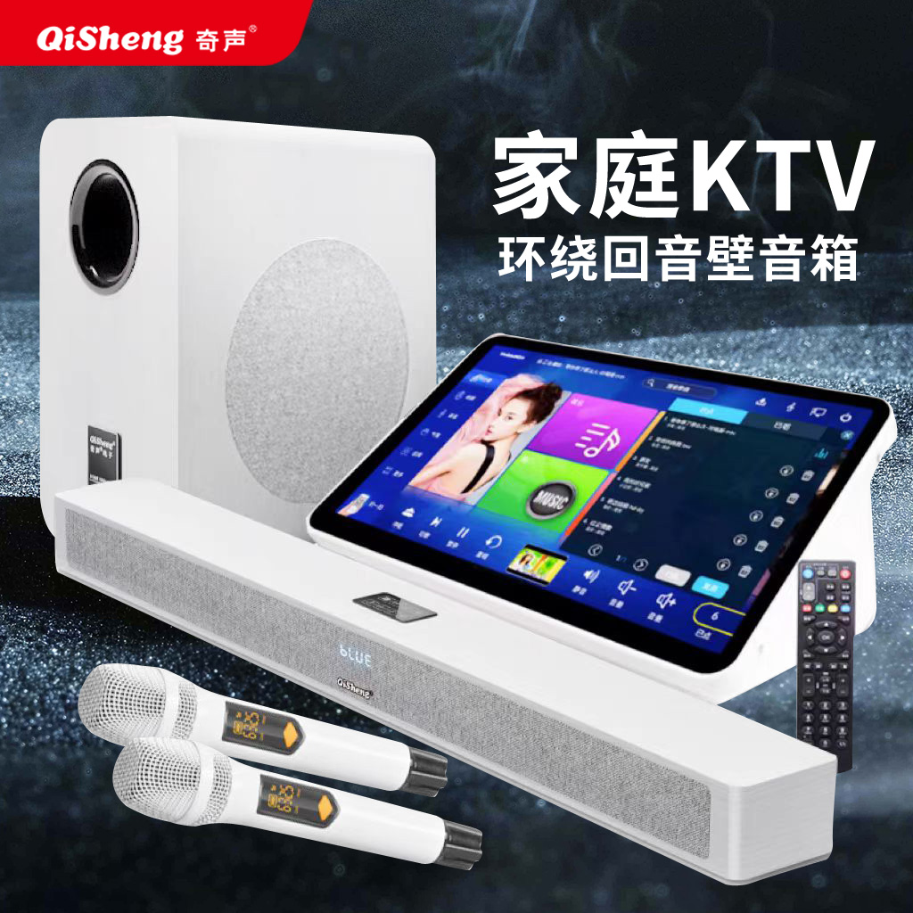 Wholesale Qisheng S8 Echo Wall Tv Audio Subwoofer Living Room Home Karaoke Machine Karaoke Home Theater