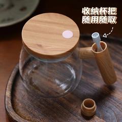 国境を越えた全自動ミキシングカップ Douyin Xiaohongshu 高価値電動コーヒーカップ シェイクカップ メープルウッド柄朝食カップ