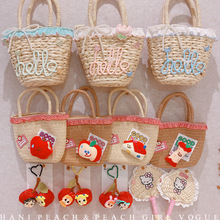 HD5223韩国蕾丝草编包大集合！创意小众编织菜篮子手提包少女ins