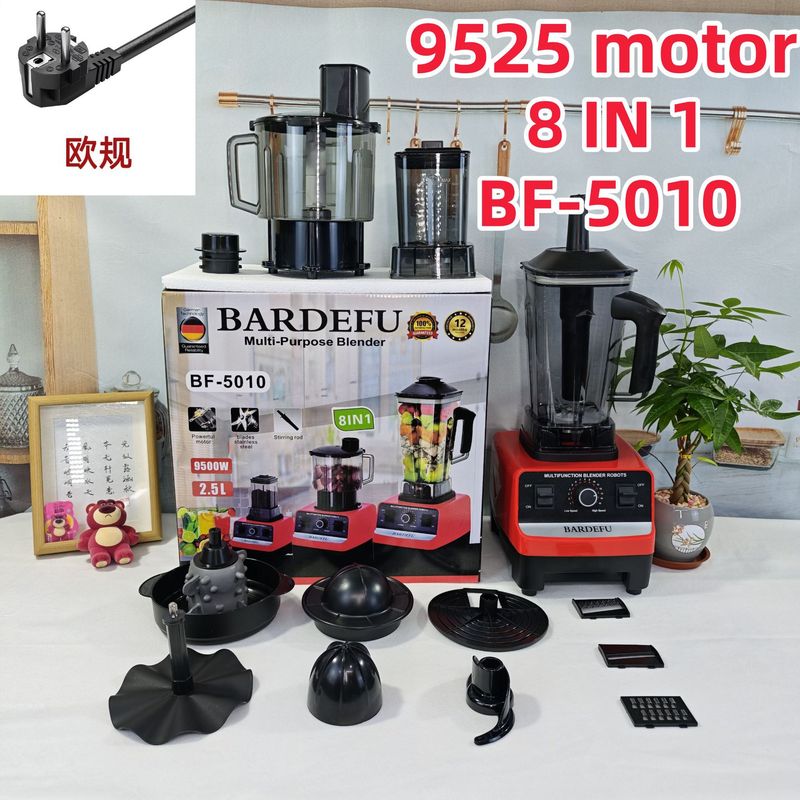 跨境 4L8in1blender北美家用大容量金属不锈钢榨汁机绞肉机破壁机|undefined